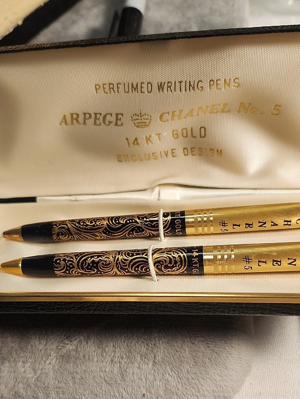 CHANEL Black & Gold Arpège Perfumed Writing Pens
